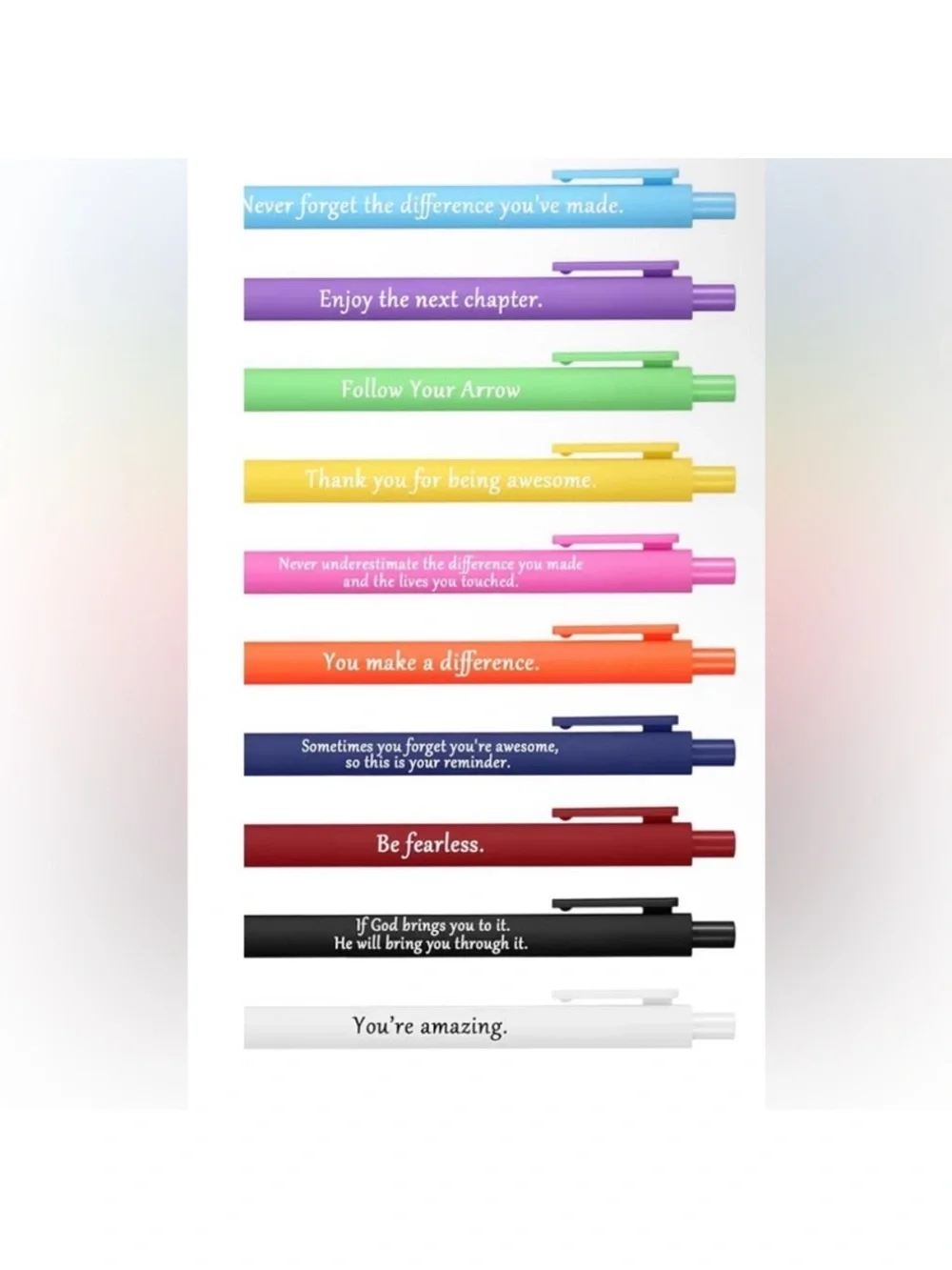 Set of 10 New Inspirational Pens buyers giveaway